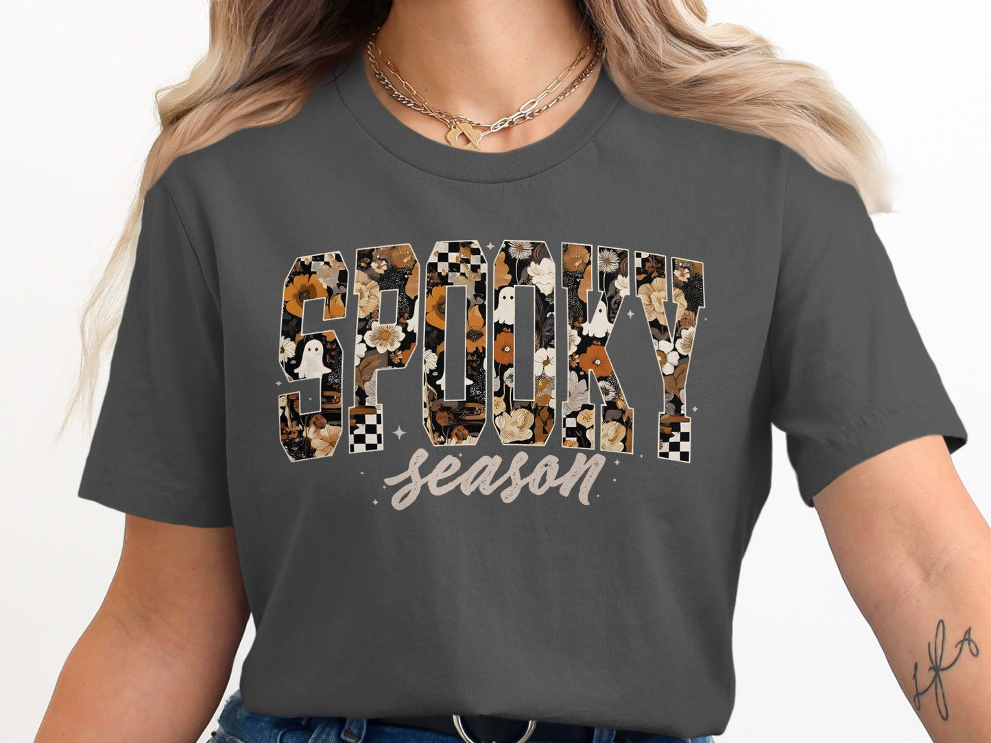 Spooky Season Fall Themed Graphic Tee Shirt product type
