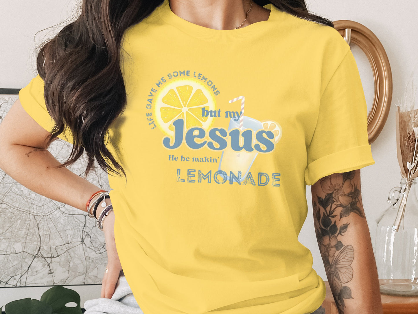 Life Gave Me Lemons But My Jesus Makes Lemonade tshirt