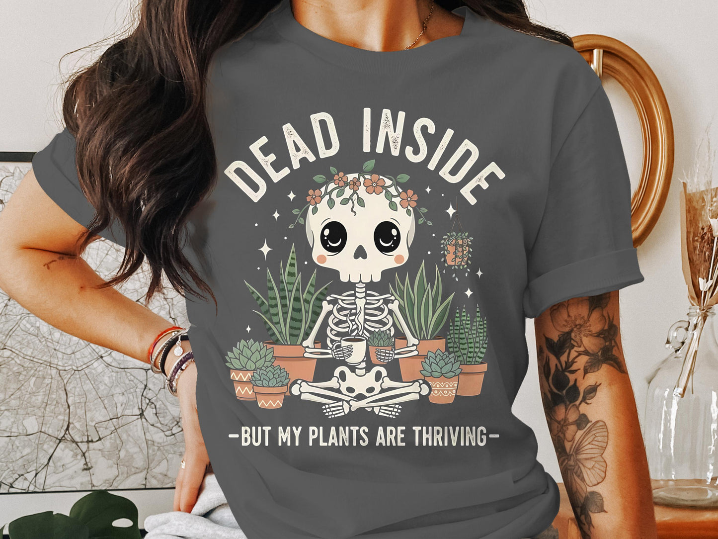 Dead Inside But Plants Thriving Graphic T-Shirt product
