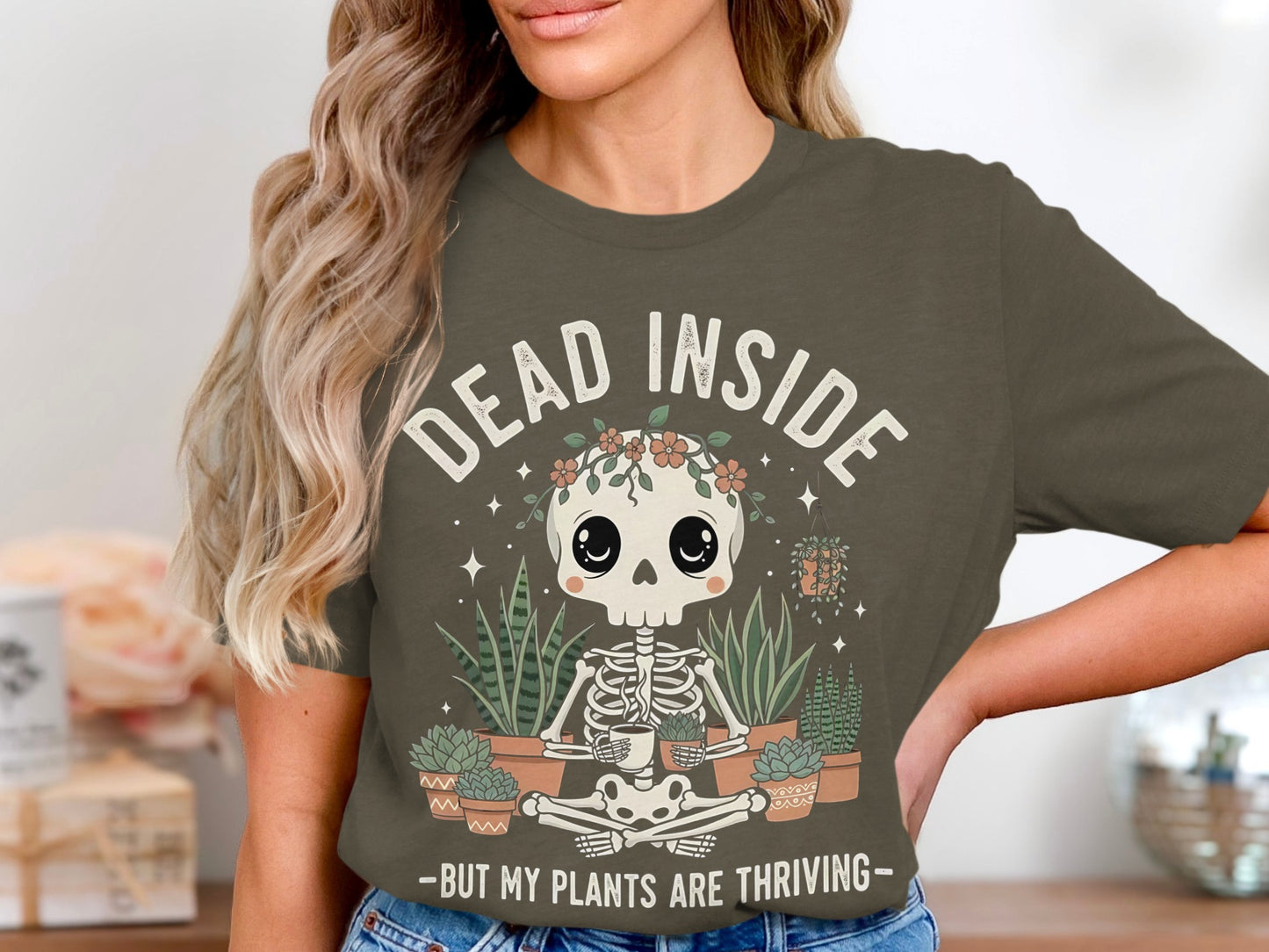 Dead Inside But My Plants Are Thriving shirt product