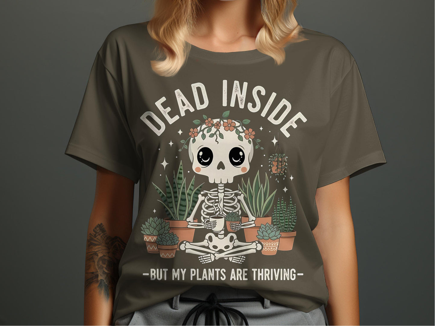 Dead Inside But My Plants Are Thriving shirt product type