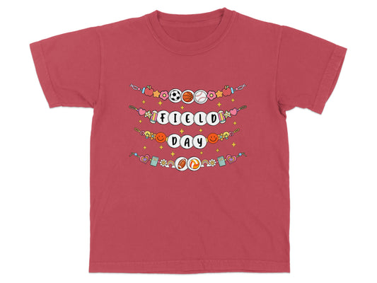 Vibrant field day theme kids t-shirt for casual wear product type