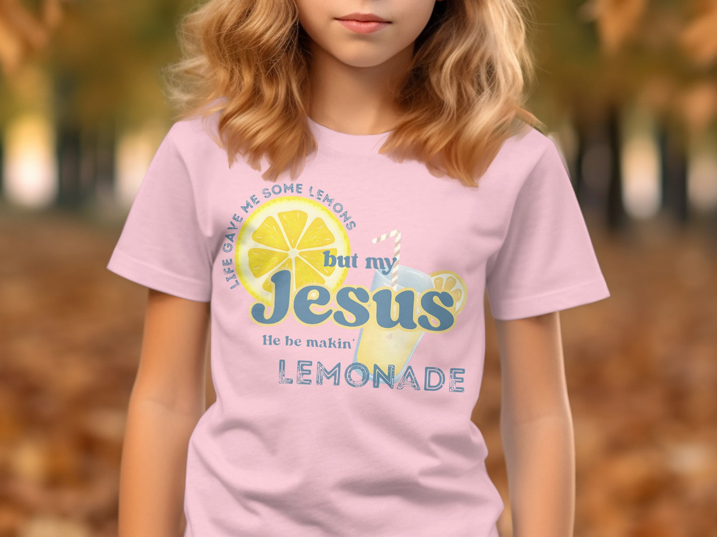 Lemonade Jesus Pink Graphic Tee Shirt product type
