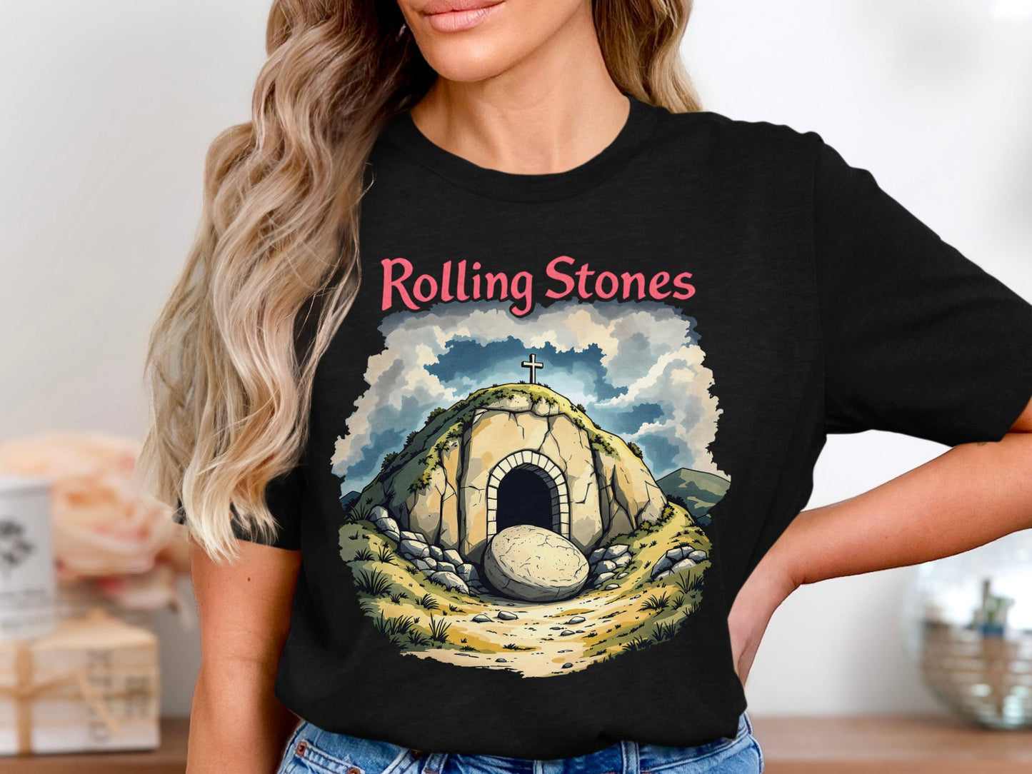 Rolling Stones Tomb Print Women's Casual T-shirt product