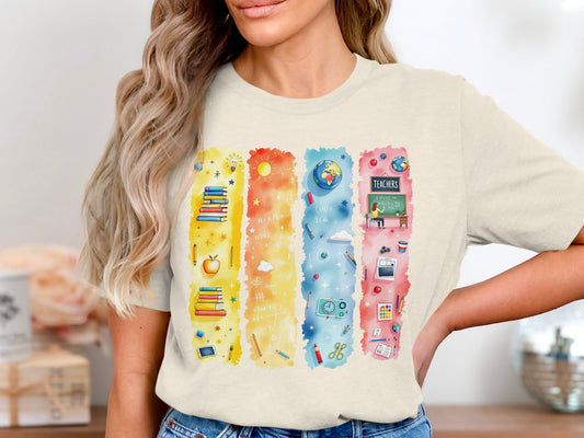 Vibrant Colorful Teacher Design Unisex T-Shirt product type