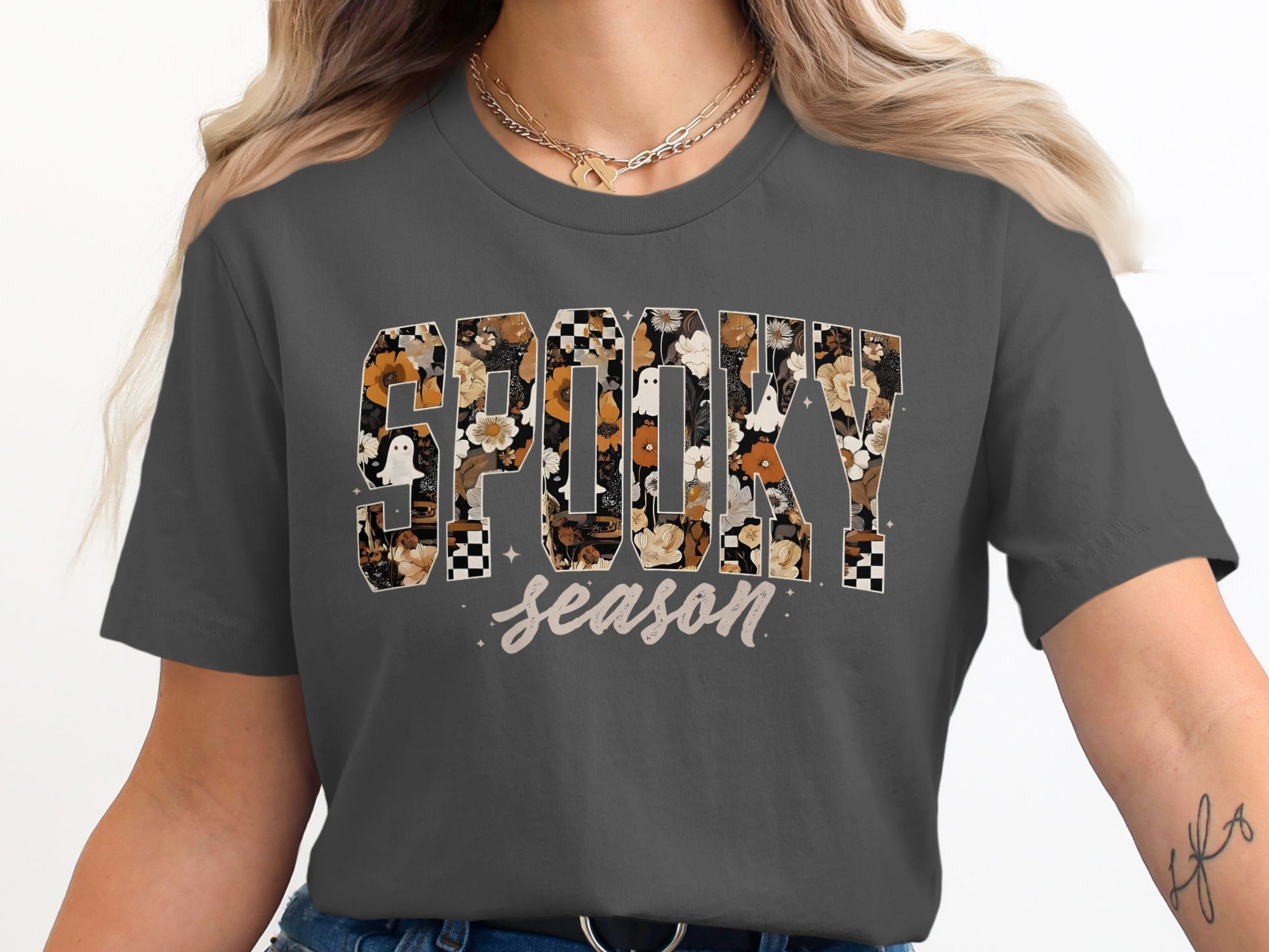 Spooky Season Fall Themed Graphic Tee Shirt product type