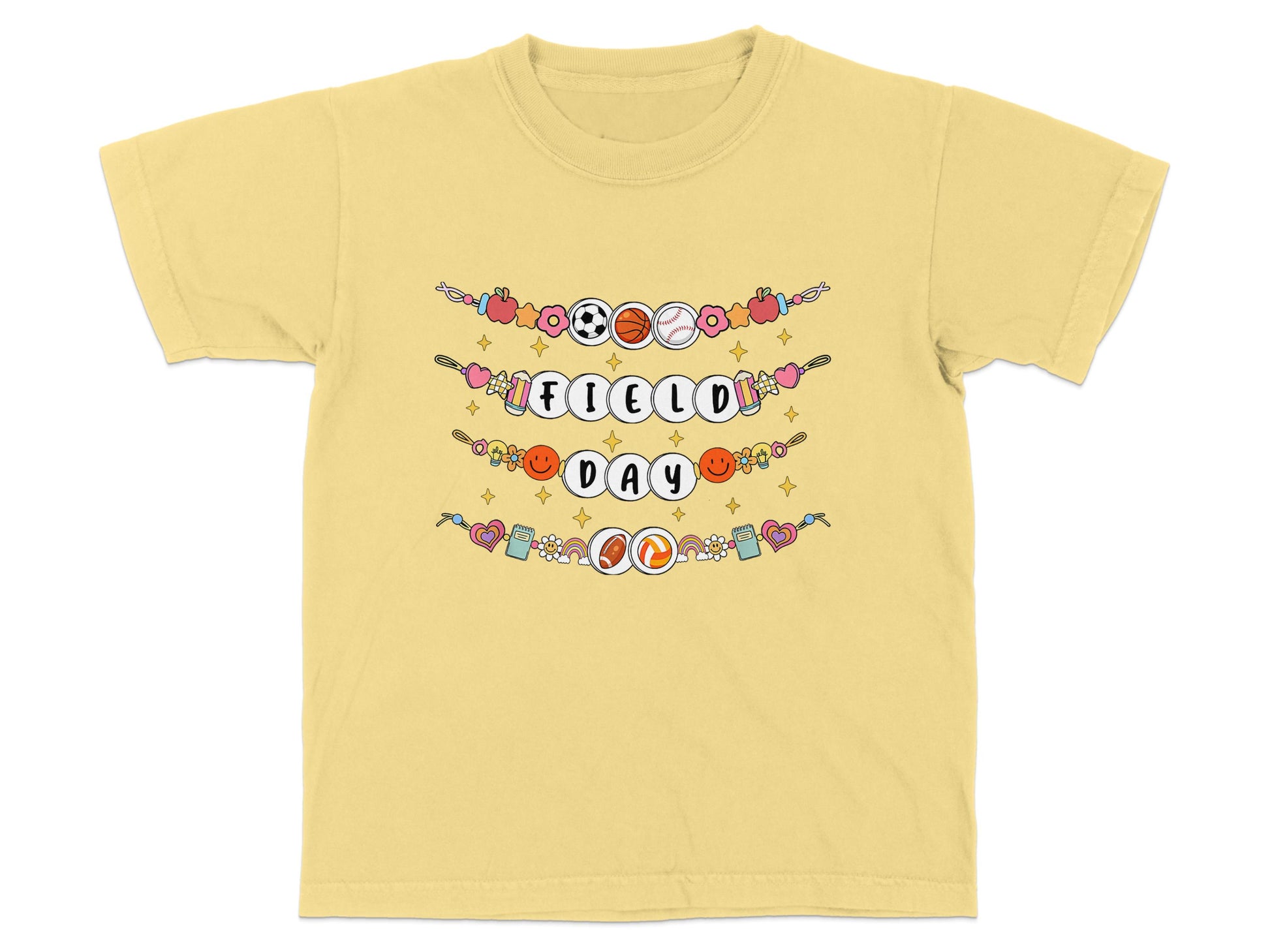 Field Day Graphic Yellow Kids T-Shirt product type