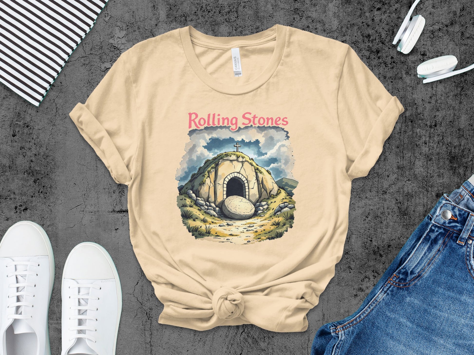 Rolling Stones Design Graphic Tee Casual Wear product