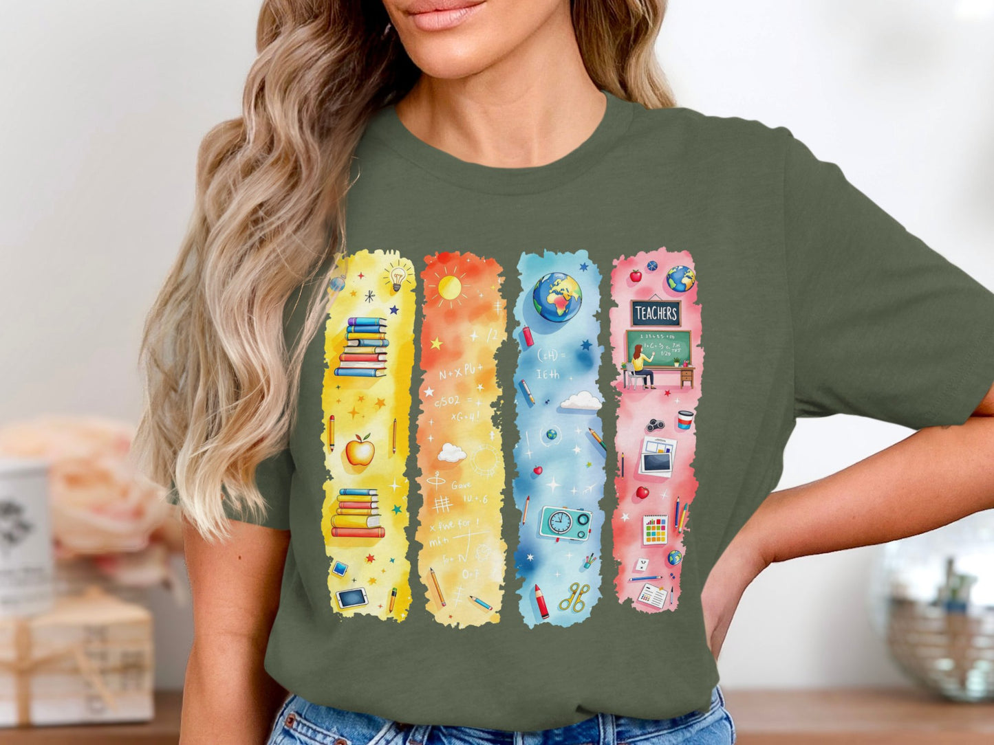 Unique Teacher Design Colorful Educational Shirt product