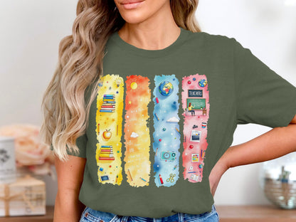 Unique Teacher Design Colorful Educational Shirt product