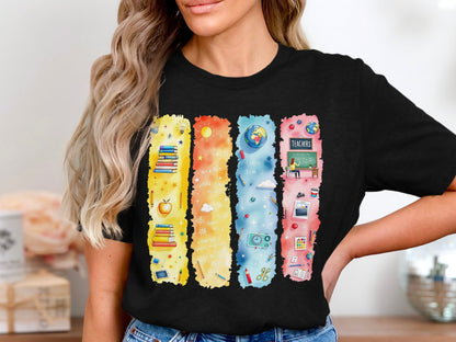 Education Themed Colorful Illustrations T-Shirt product