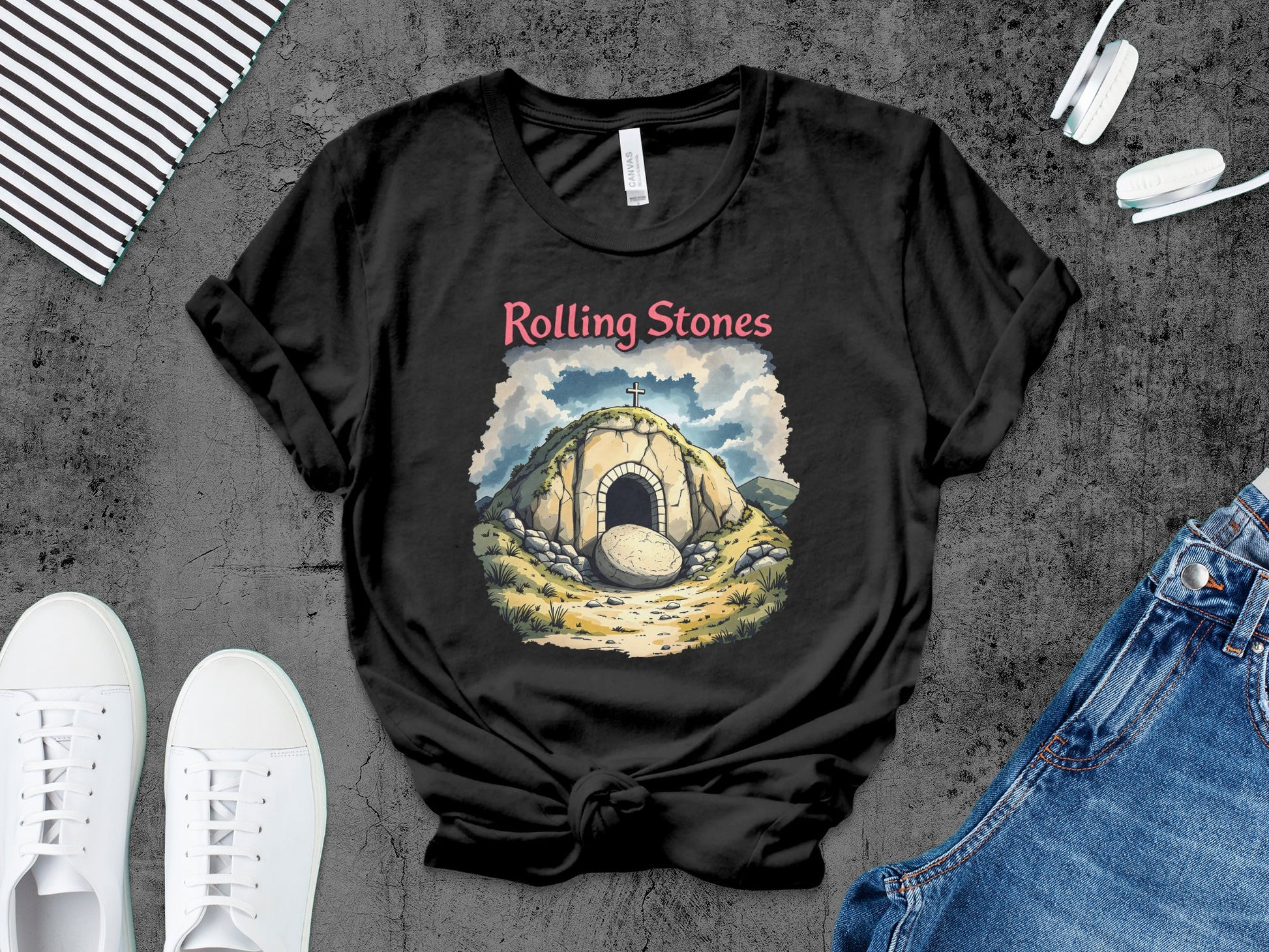 Rolling Stones Graphic Print T-shirt Trendy Apparel product