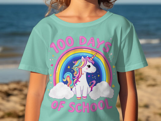 100 Days of School Unicorn Design Shirt product