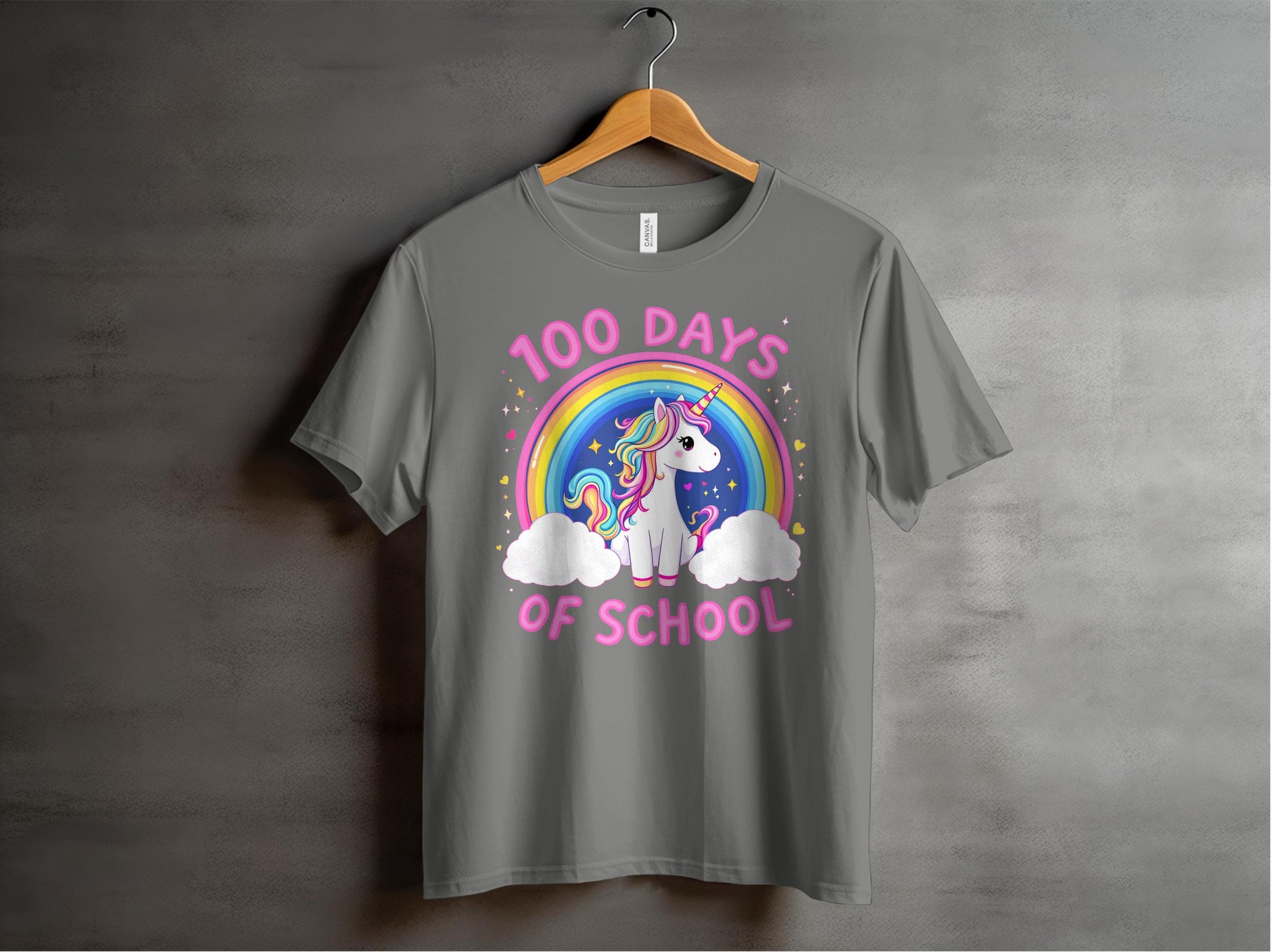 Celebrate 100 Days of School with Unicorn T-shirt product type