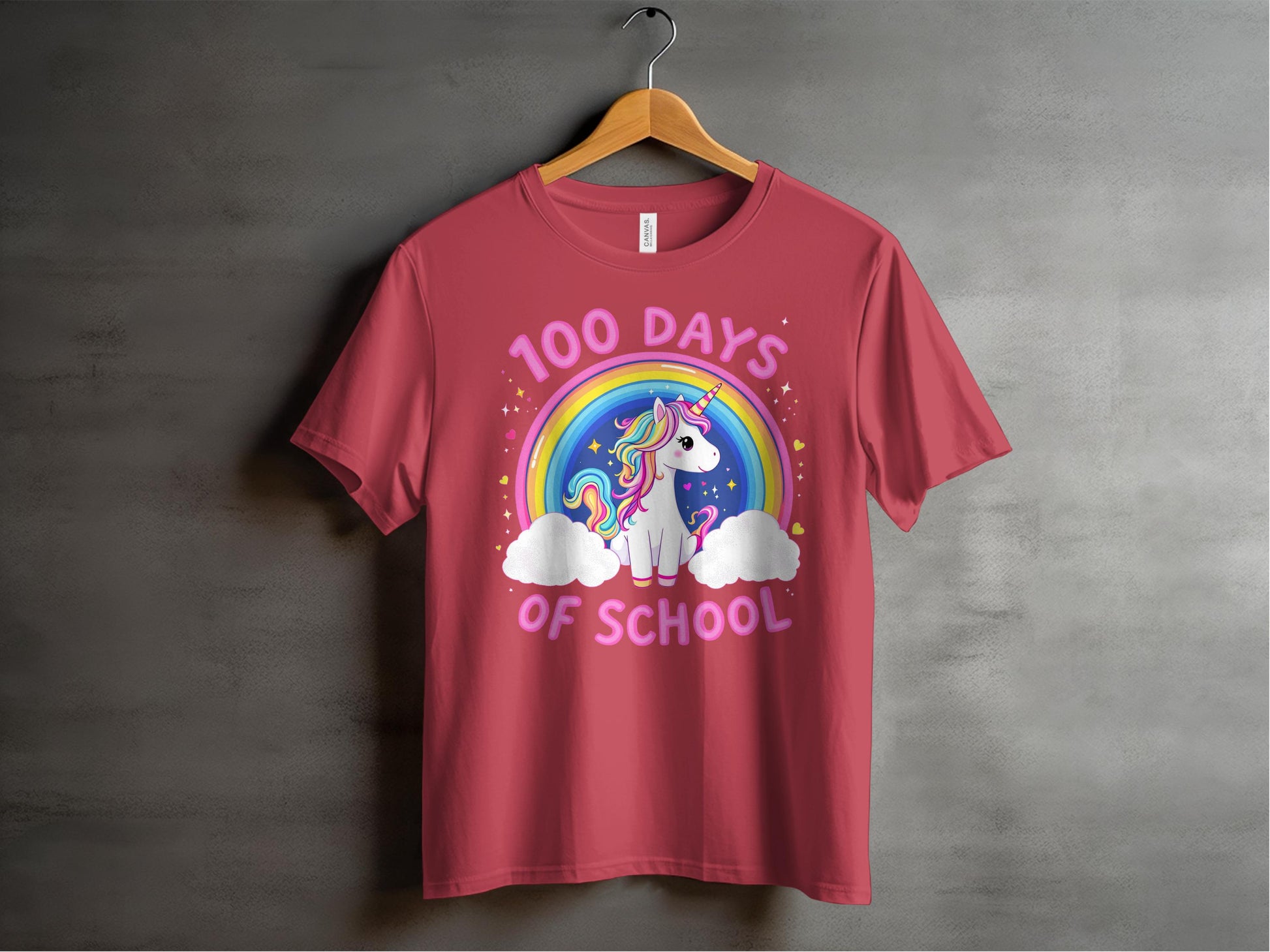 100 Days of School Unicorn Rainbow T-Shirt product