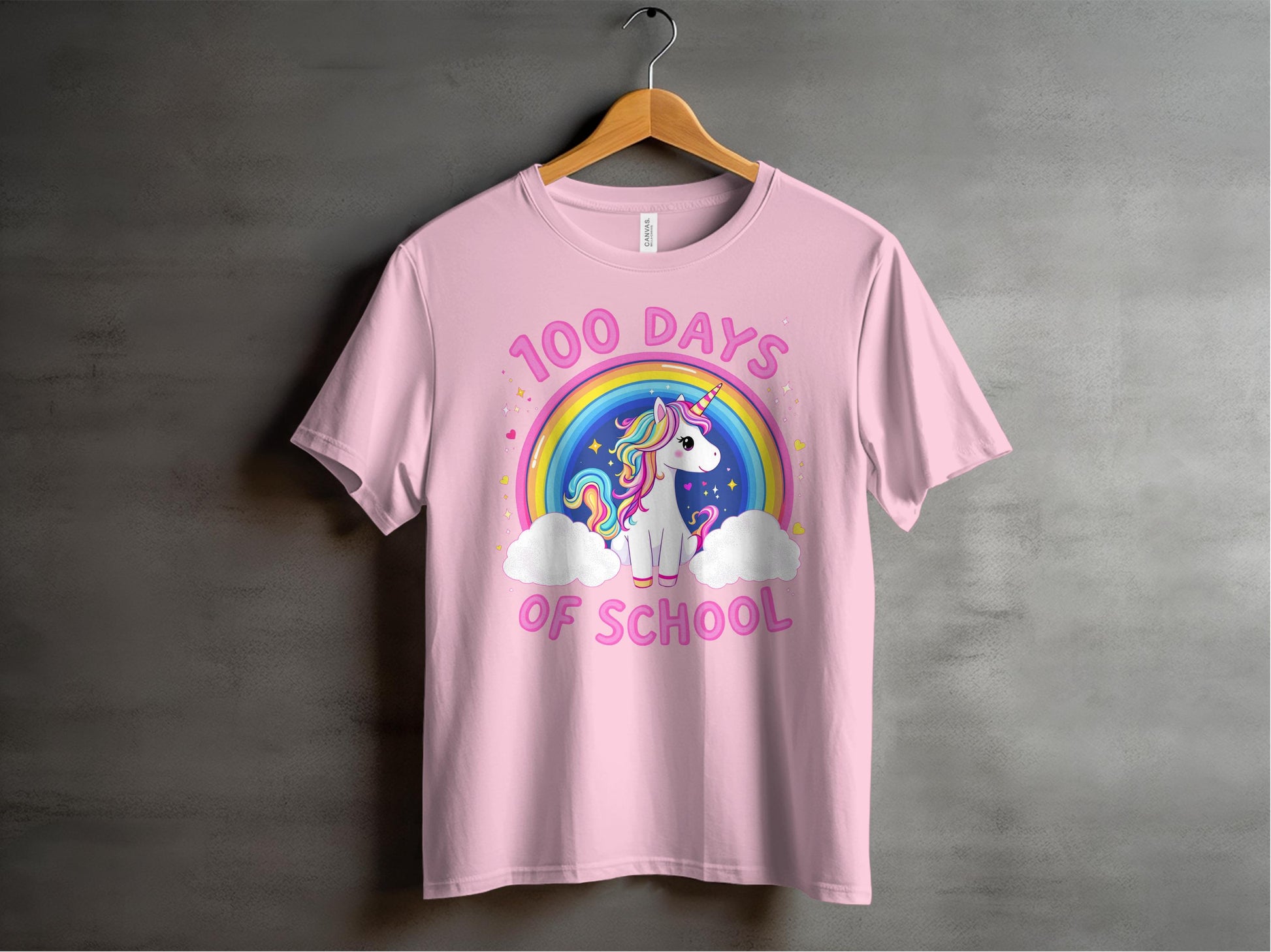 Celebrate 100 Days of School with Unicorn T-Shirt product type