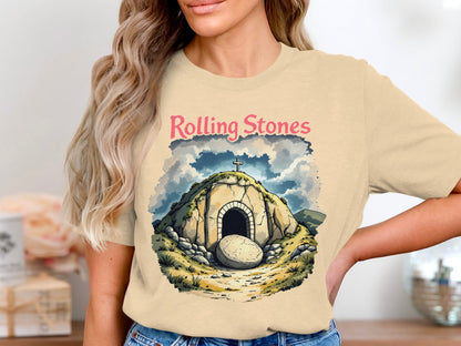 Creative Rolling Stones Print Graphic Tee product