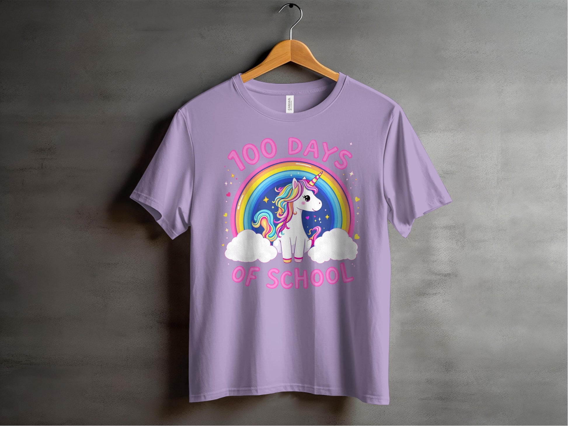 100 Days of School Unicorn Rainbow T-shirt product type